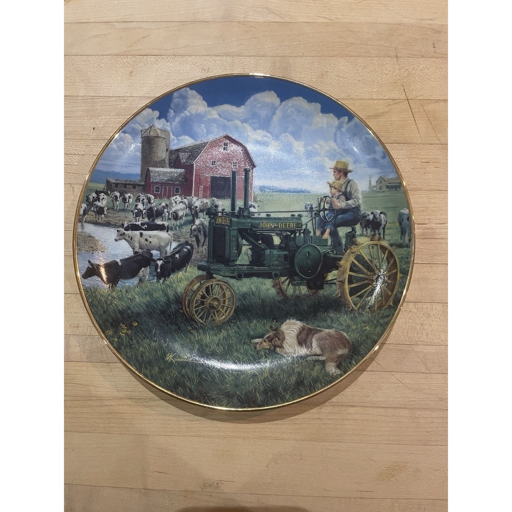 Danbury Mint Days of Splendor Farmland Memories John Deere Tractor LE Plate